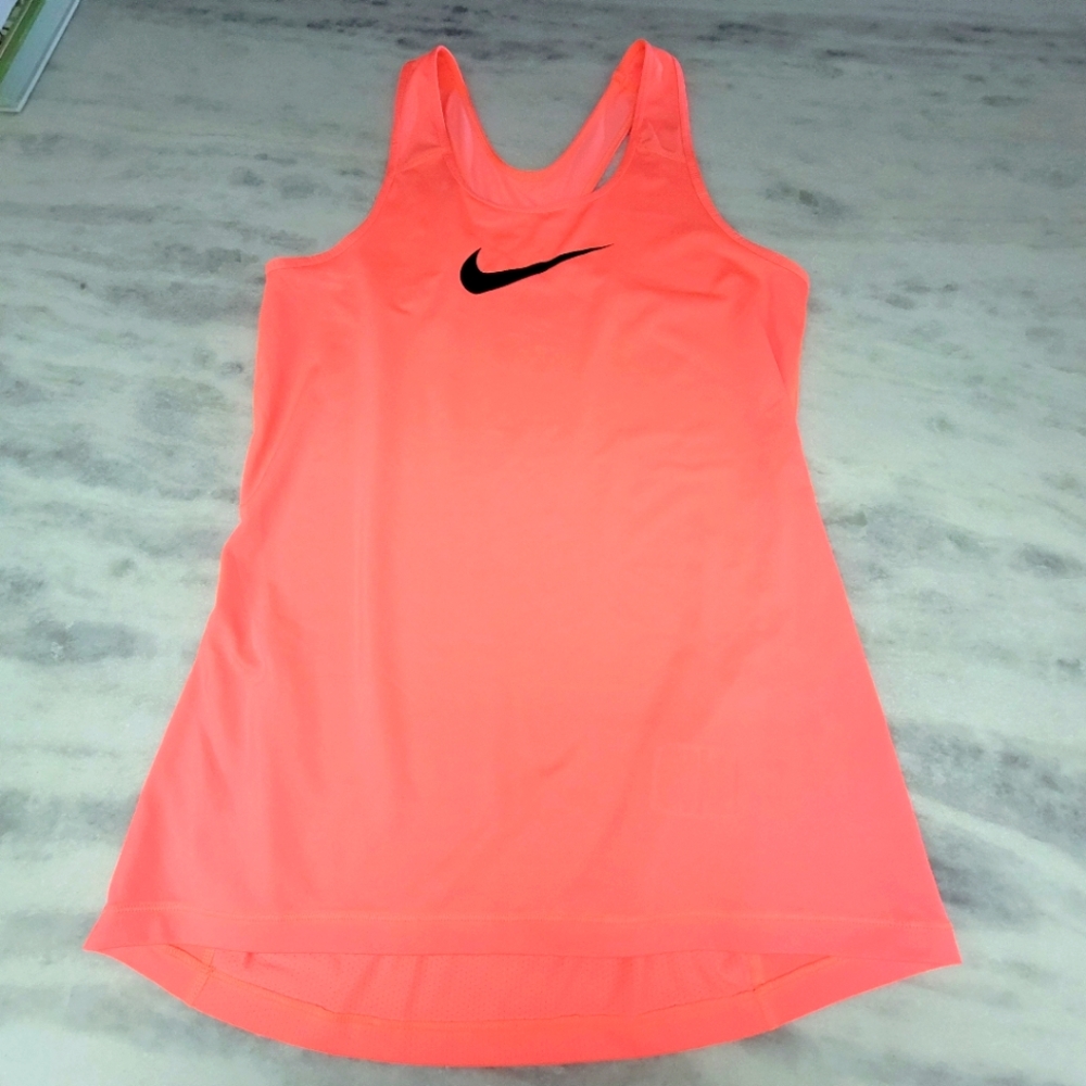 NIKE L Women  Sport Gear  Tennis Pickleball Running Yoga Tank Top Shirt Salmon